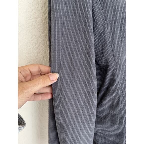 John Varvatos Seersucker Jacket Blazer 38 JVS1050B Cotton Zipper Pocket Office - Picture 5 of 16